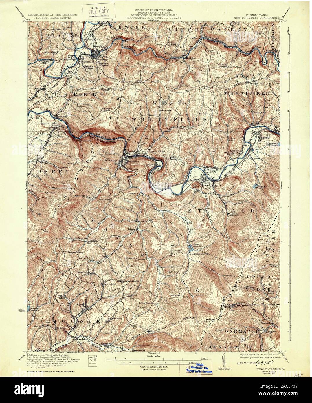 Map of florence pennsylvania hires stock photography and images Alamy