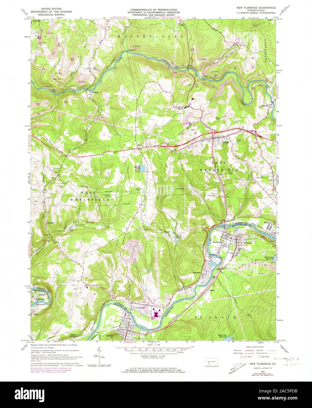 Map of florence pennsylvania hires stock photography and images Alamy