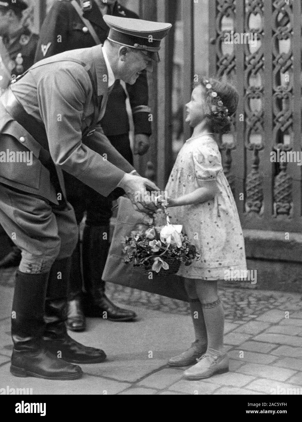 Adolf Hitler and Helga Goebbels Stock Photo