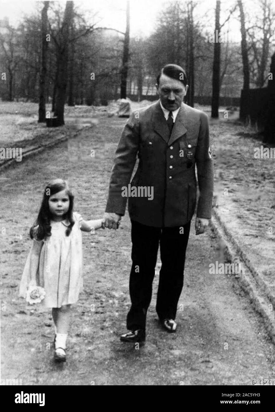 Adolf Hitler and Helga Goebbels Stock Photo