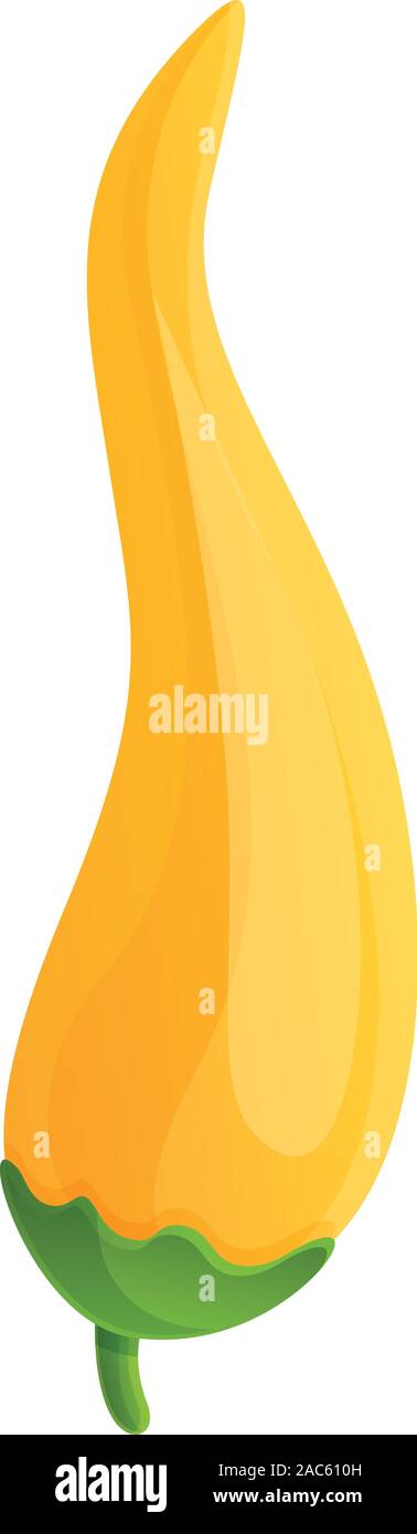 Yellow chili icon. Cartoon of yellow chili vector icon for web design ...