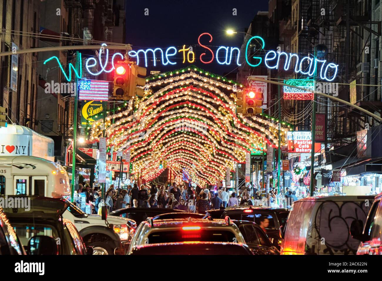 Feast of San Gennaro Festival in Little Italy - New York City Stock Photo