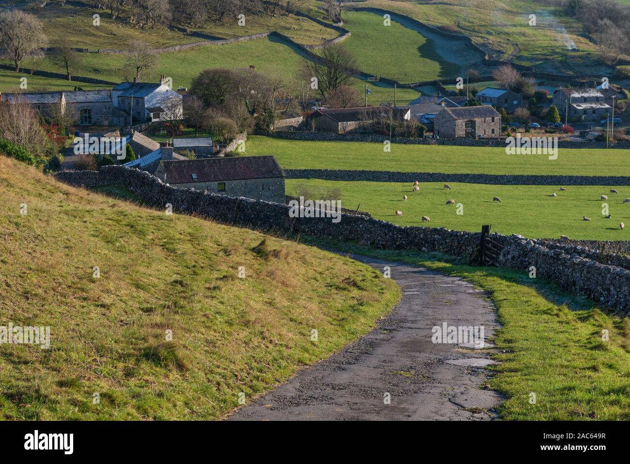 Road to Feizor near Austwick Yorkshire Stock Photo