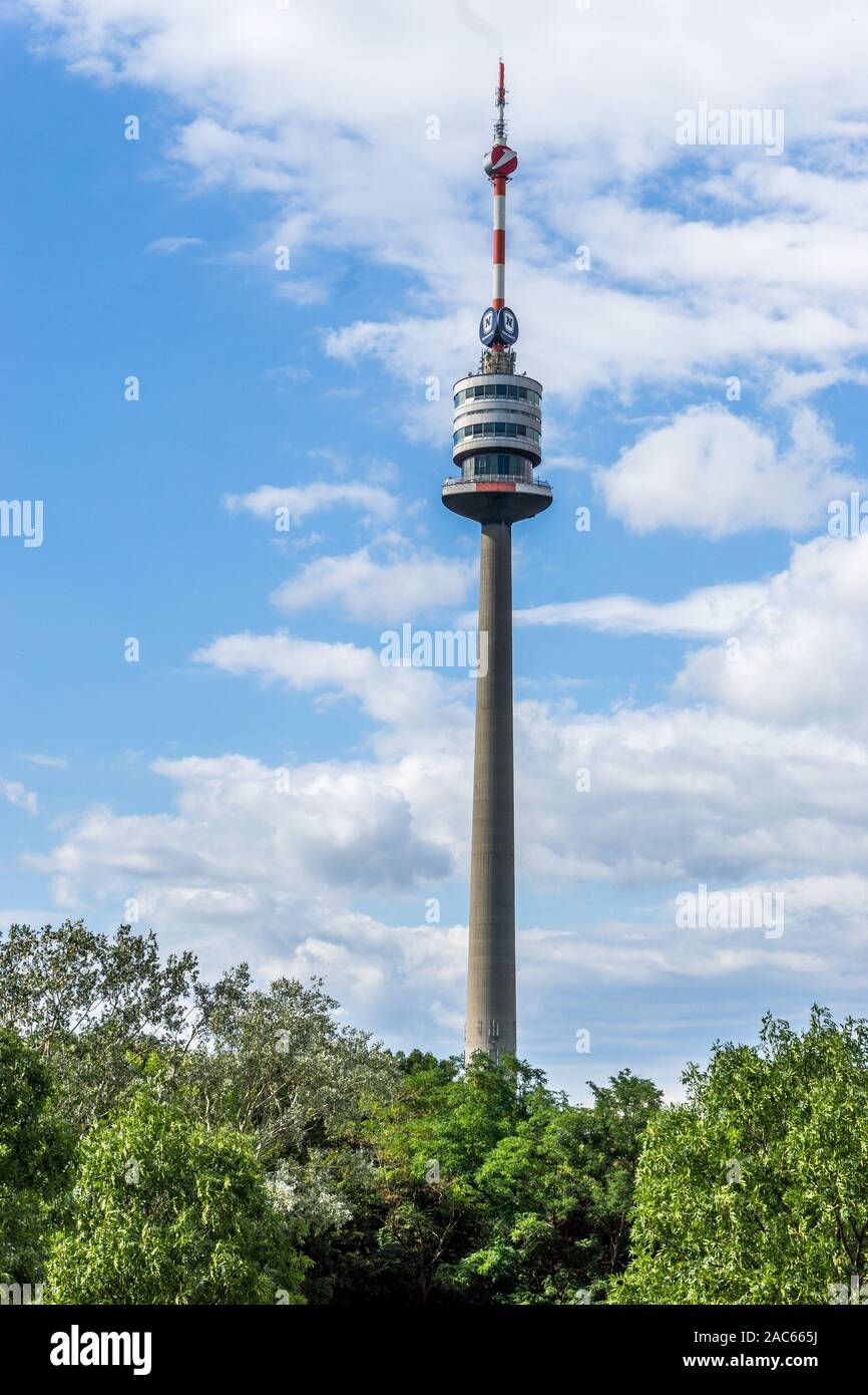 Danube Tower, Donaustadt, Vienna, Austria, Europe, Stock Photo