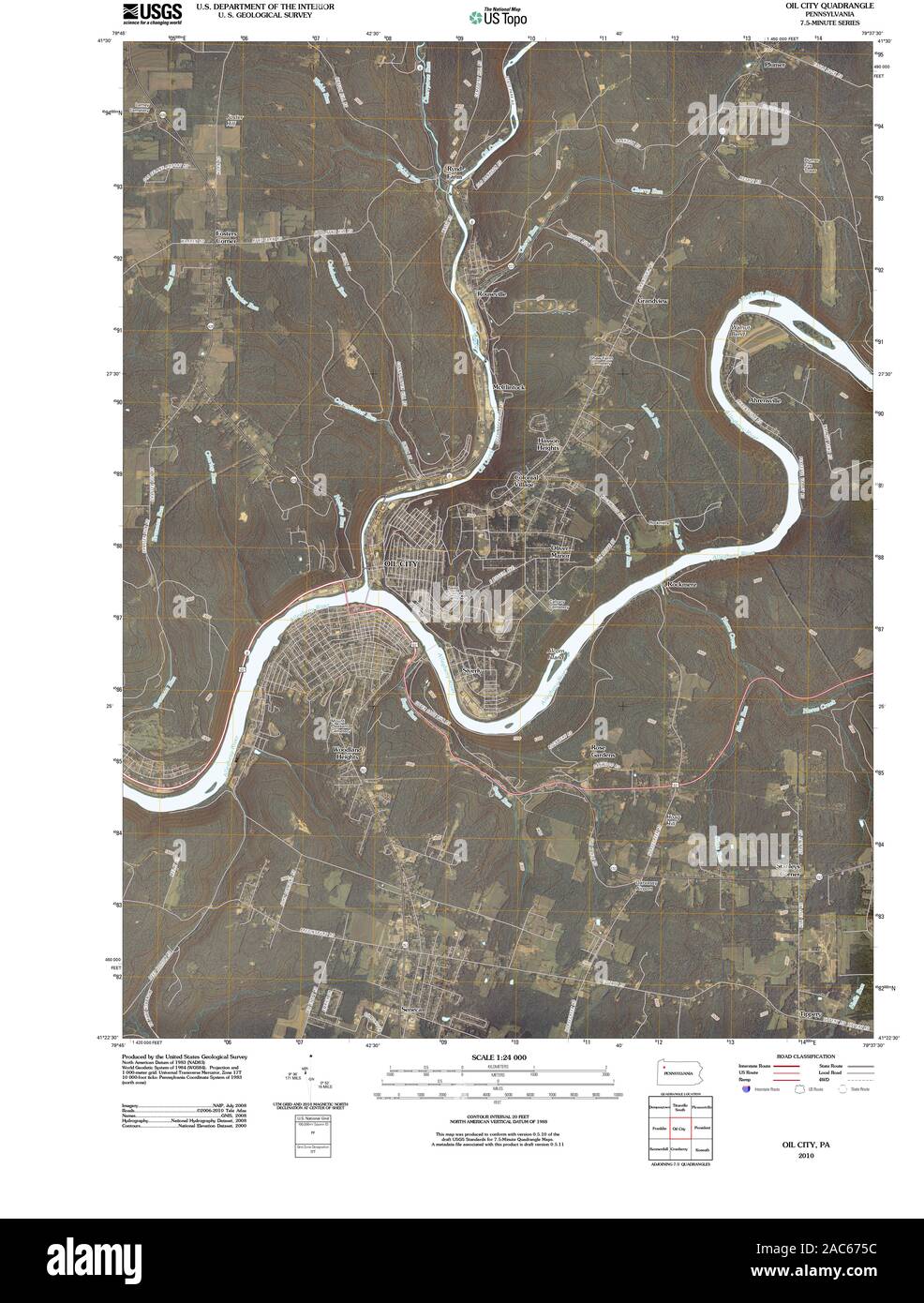 Oil city pennsylvania map hires stock photography and images Alamy