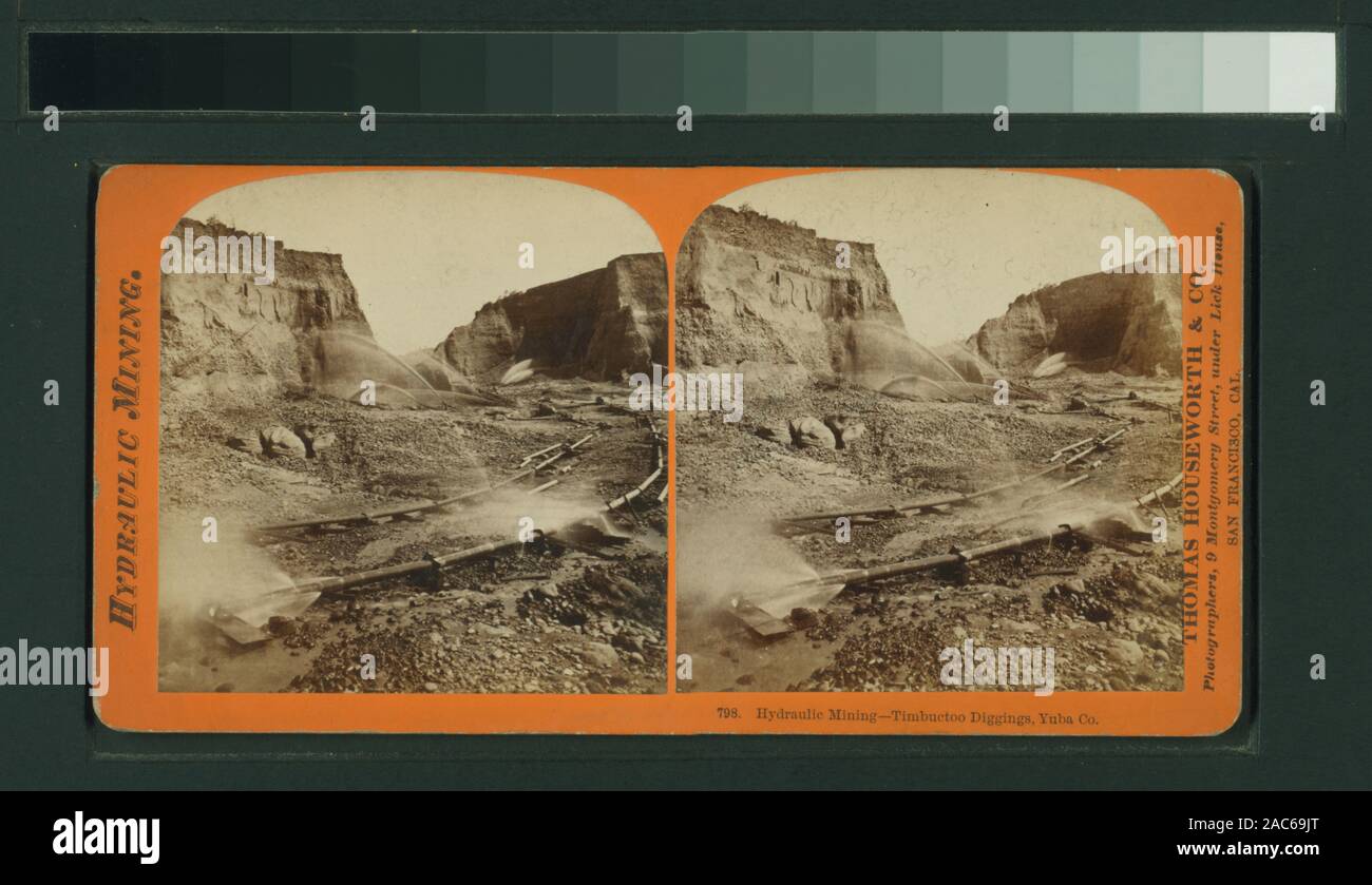 Hydraulic Mining Timbuctoo Diggings, Yuba Co Hydraulic Mining