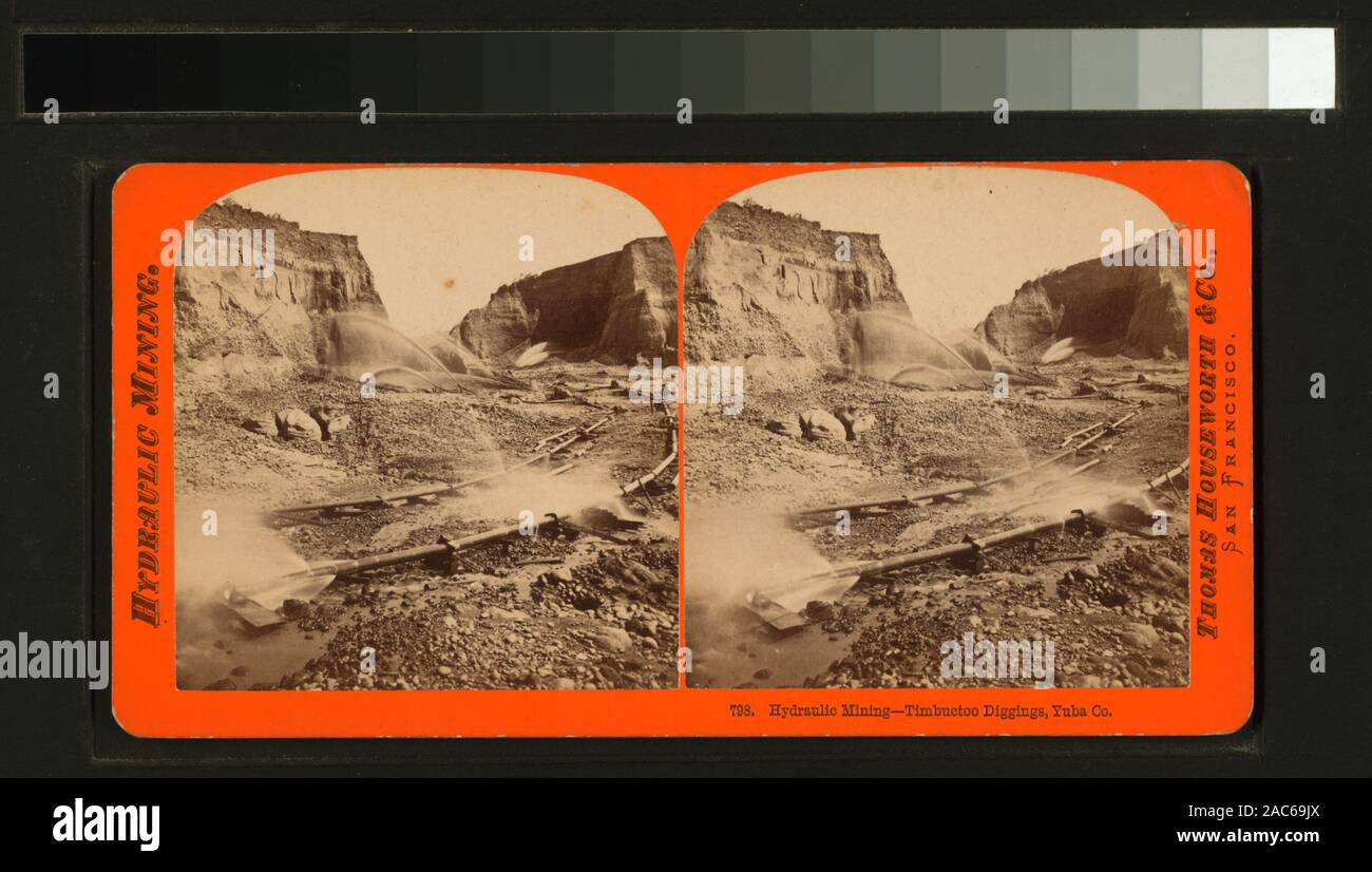 Hydraulic Mining Timbuctoo Diggings, Yuba Co Hydraulic Mining