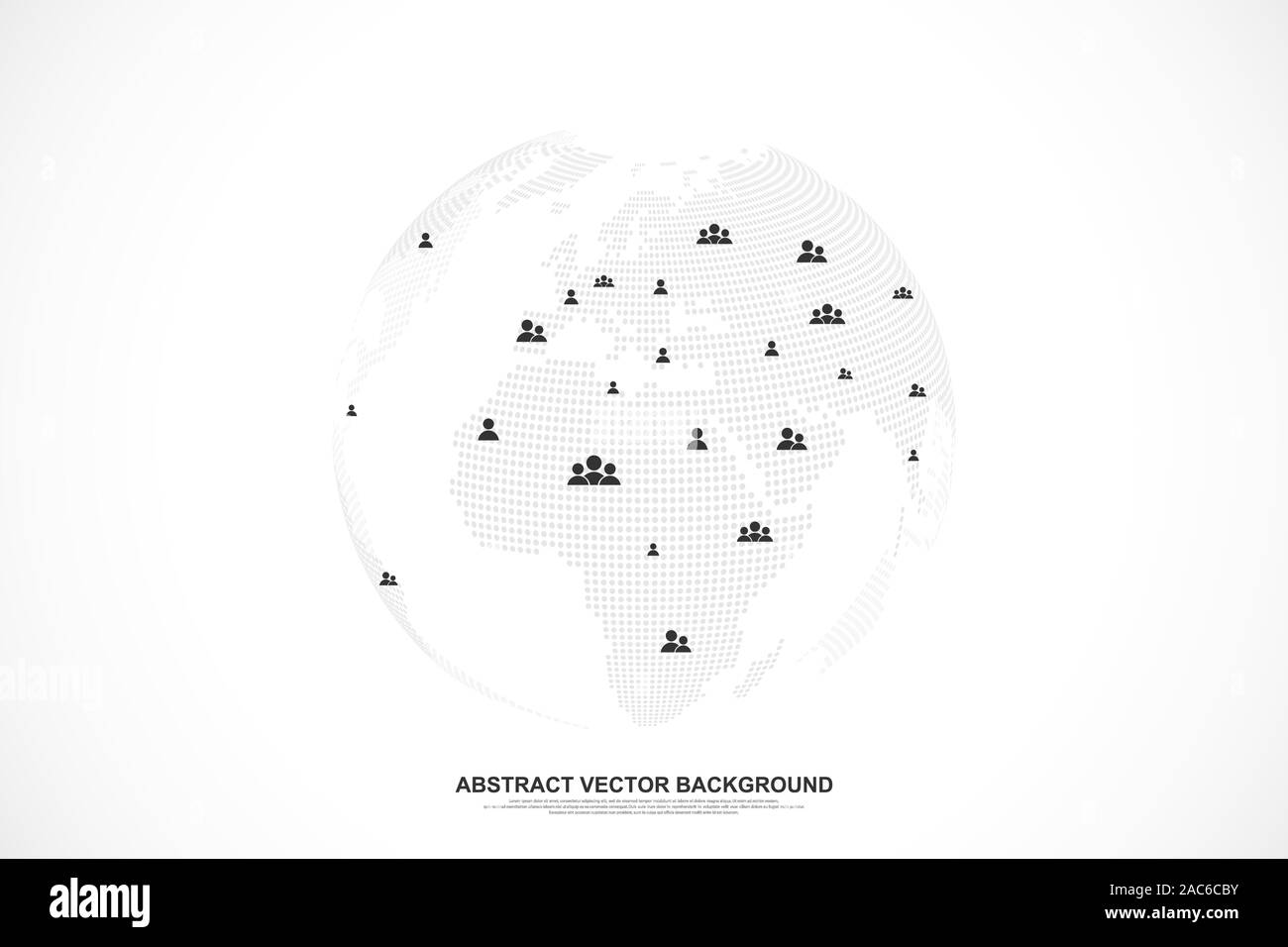 Global network connection concept. Social media abstract background internet communication. Big data network connection. SNS. Business presentation Stock Vector