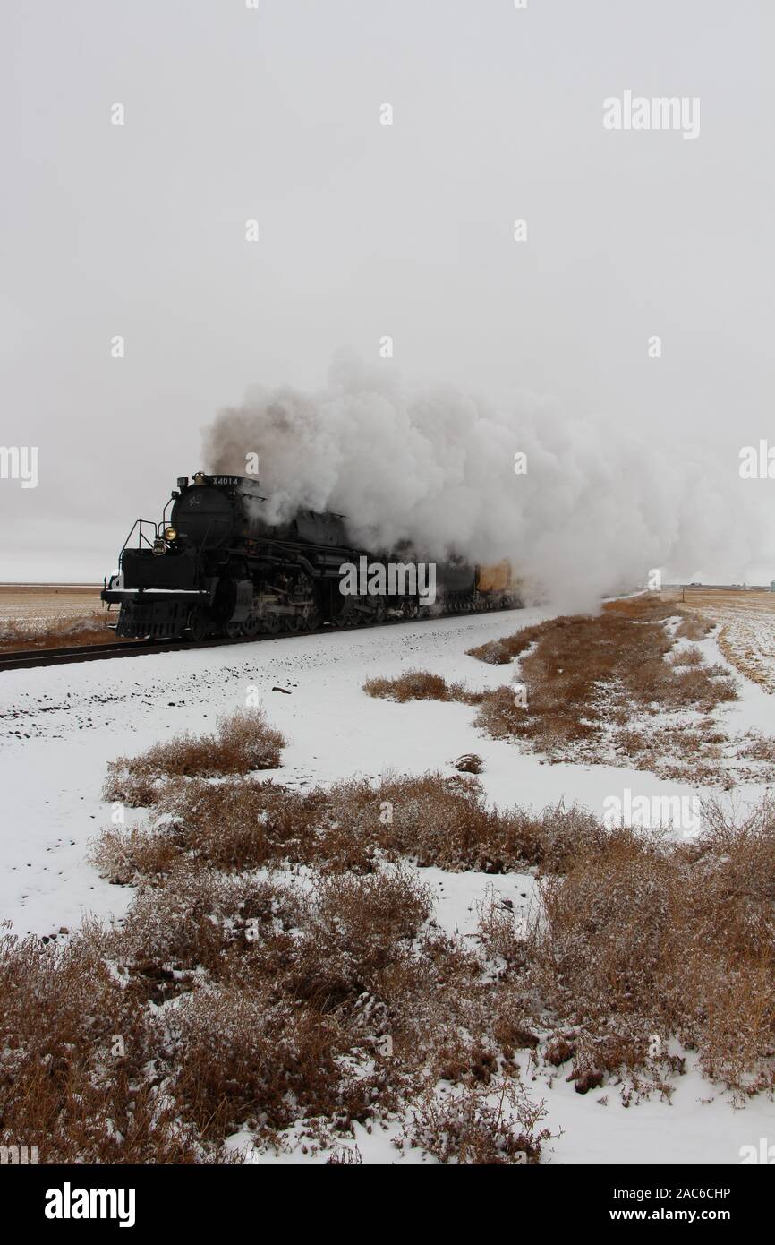Big Boy Steam Train Stock Photo