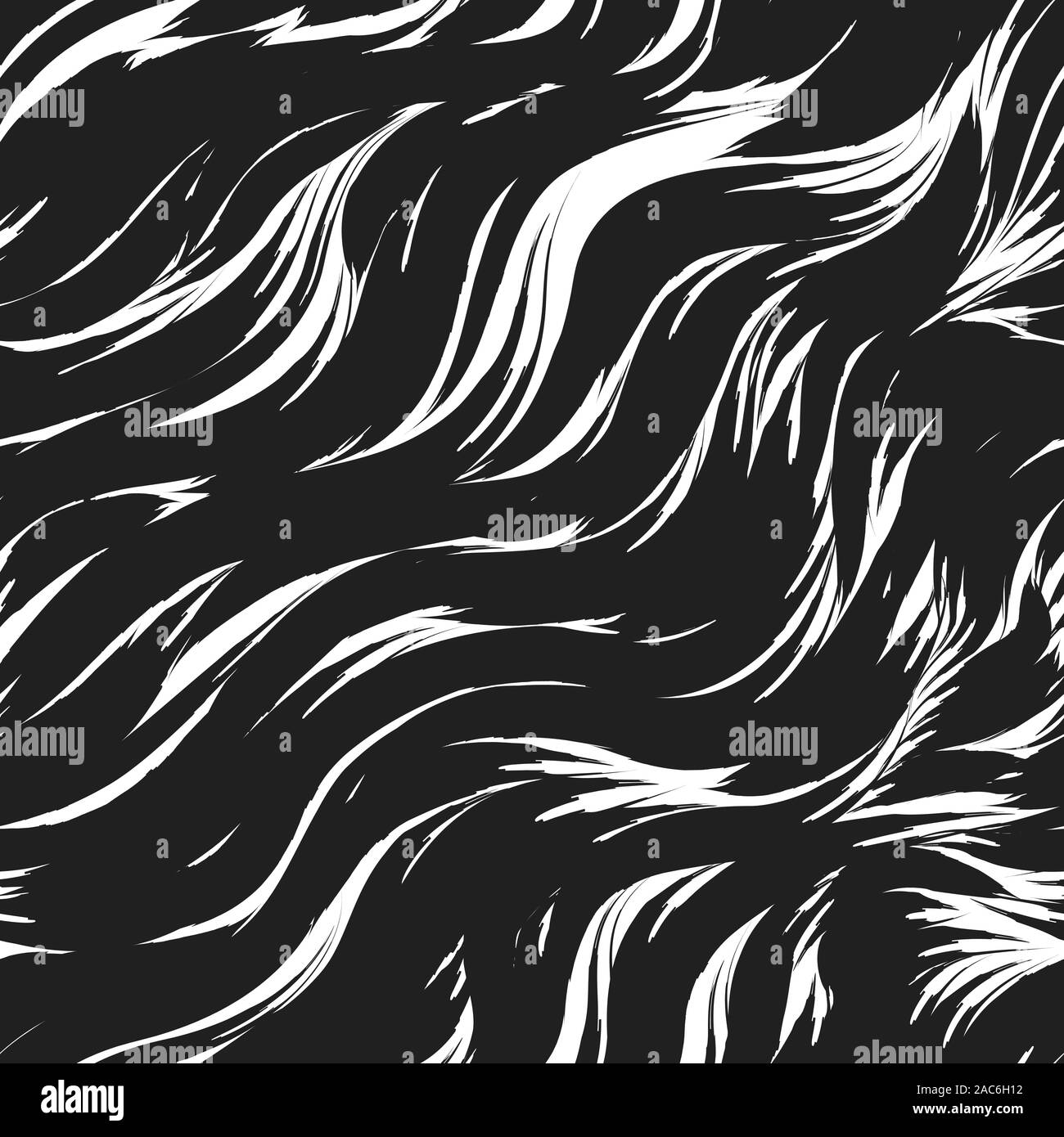 Seamless vector pattern in black color from abstract waves and splashes ...