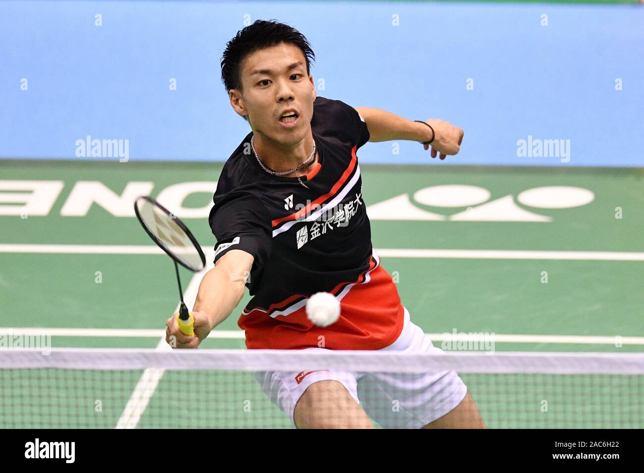 Kazumasa Sakai, NOVEMBER 30, 2019 - Badminton : The 73rd All Japan Badminton Championships 2019 Men's Singles Semi-final at Komazawa Gymnasium, Tokyo, Japan. (Photo by MATSUO.K/AFLO SPORT) Stock Photo