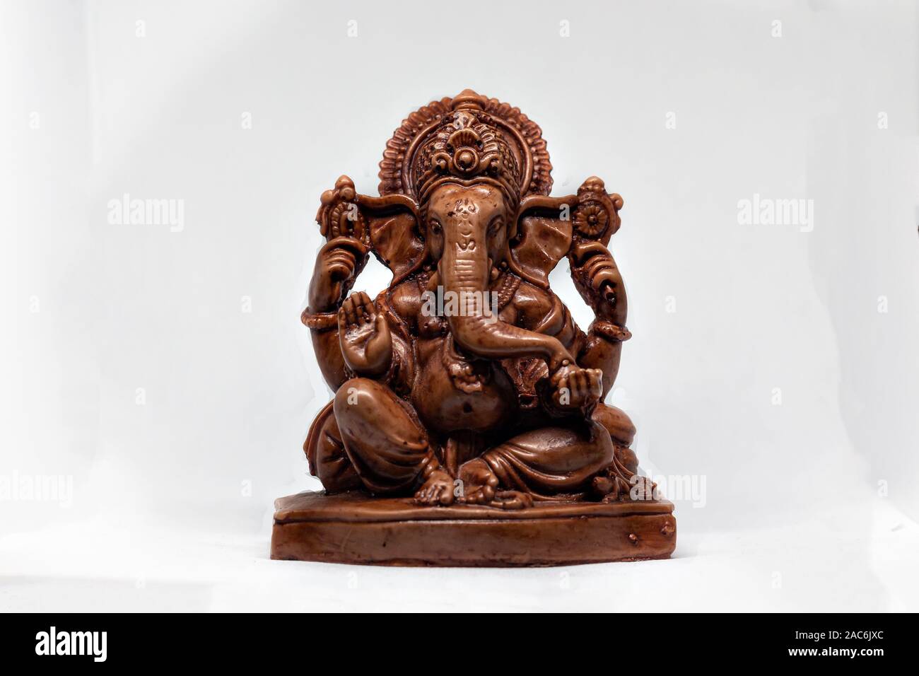 Popular Ganesh - Deity - Teak Figurine - Hand Carved - Vintage