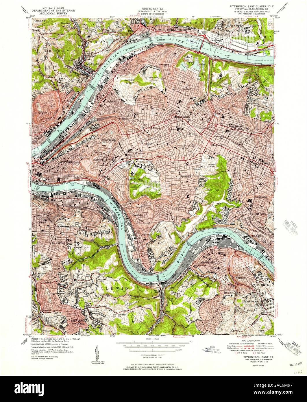 Pittsburgh historical map Cut Out Stock Images & Pictures Alamy