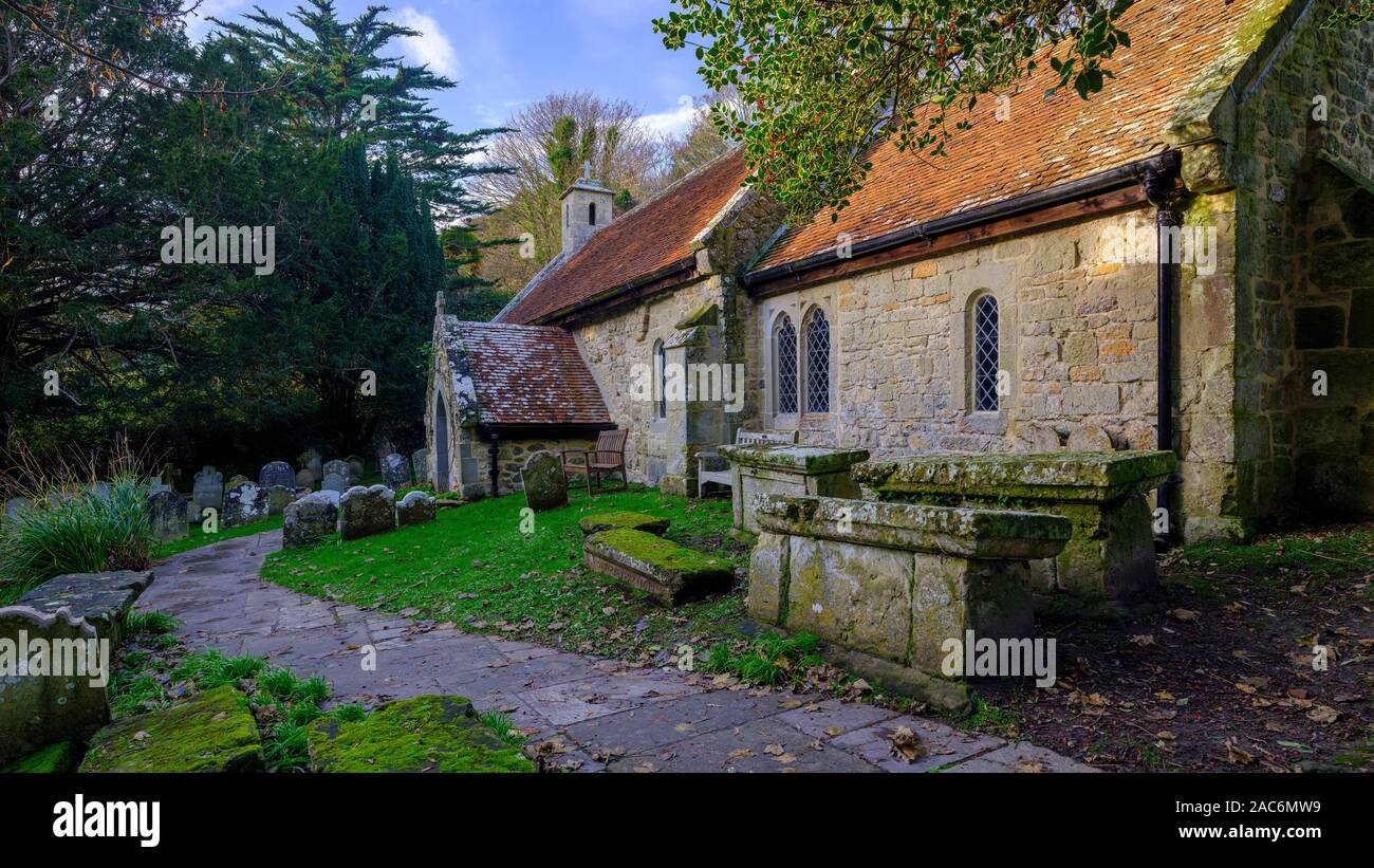 Ventnor, UK November 28, 2019 An C11th chapel built in the