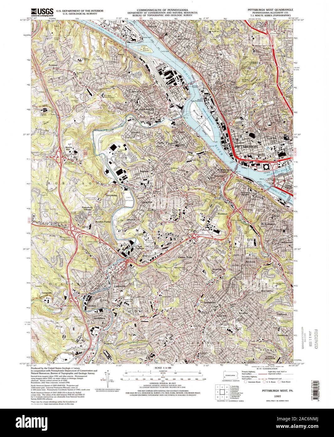 Pittsburgh historical map hires stock photography and images Alamy