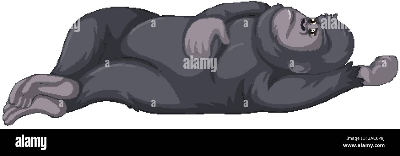 Sad gorilla on white background illustration Stock Vector Image & Art -  Alamy