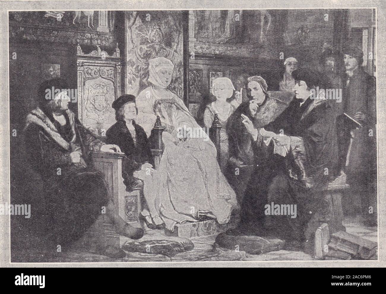 'Desiderius Erasmus' / 'Desiderius Erasmus Roterodamus'- The famous tutor of a youthful Emperor. Stock Photo