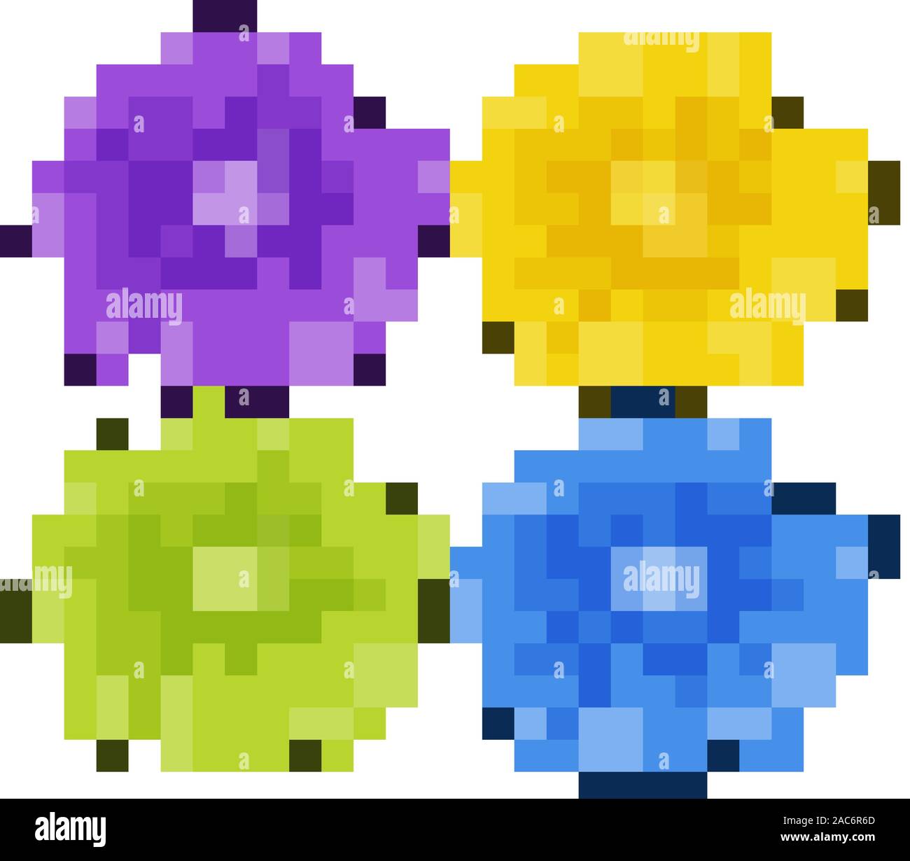 Isolated set of flowers illustration Stock Vector Image & Art - Alamy