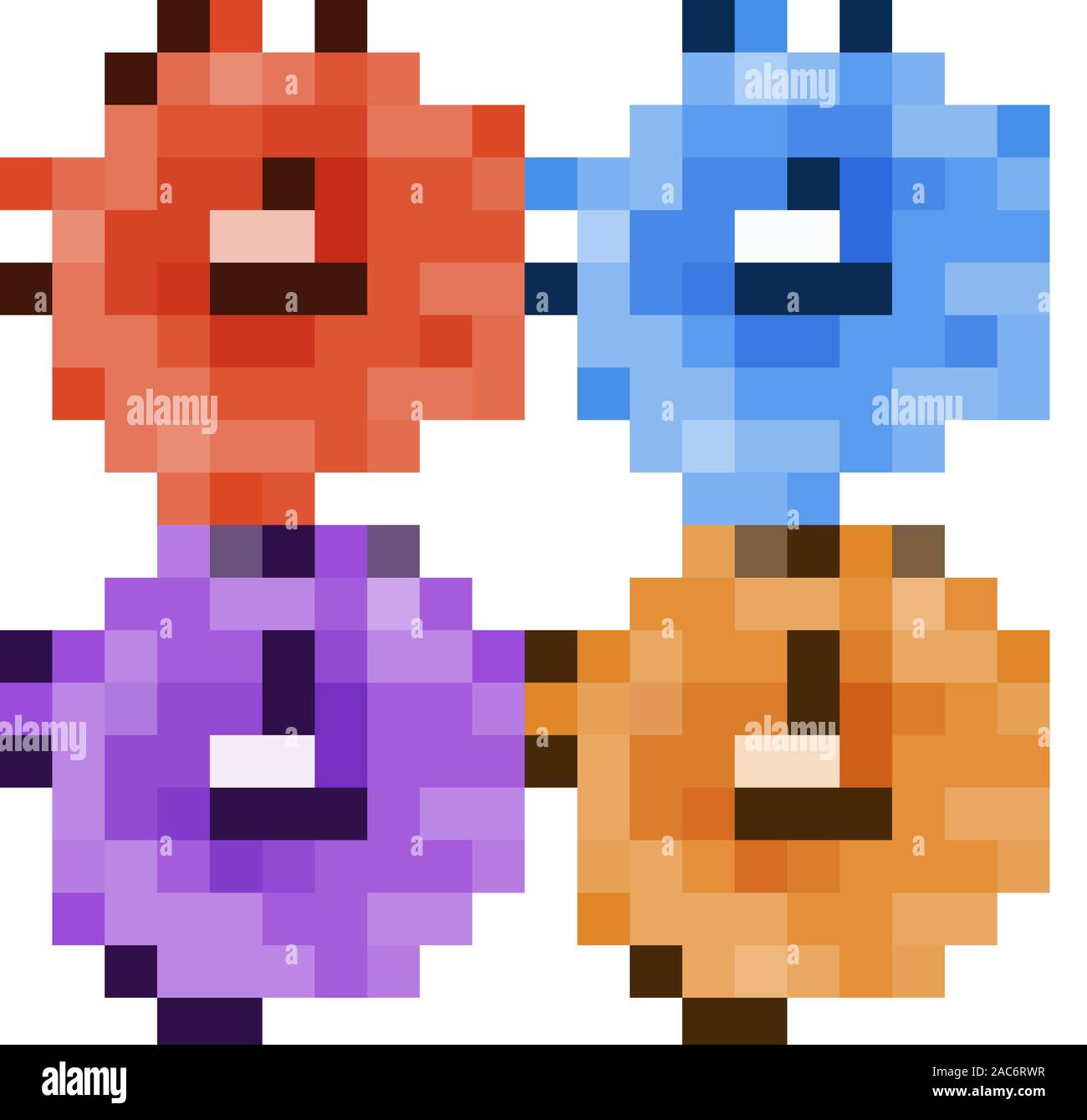 Isolated set of flowers illustration Stock Vector Image & Art - Alamy