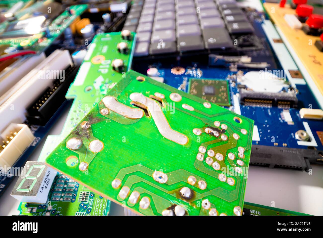 Electronic devices waste ready for recycling Stock Photo Alamy