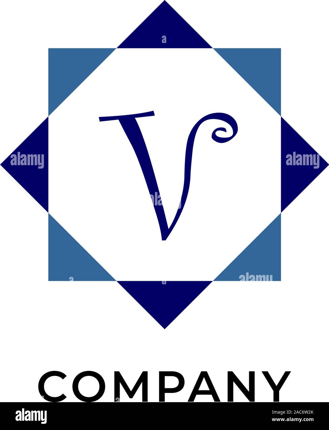 Letter V Alphabetic Logo Design Template, Development company Logo ...