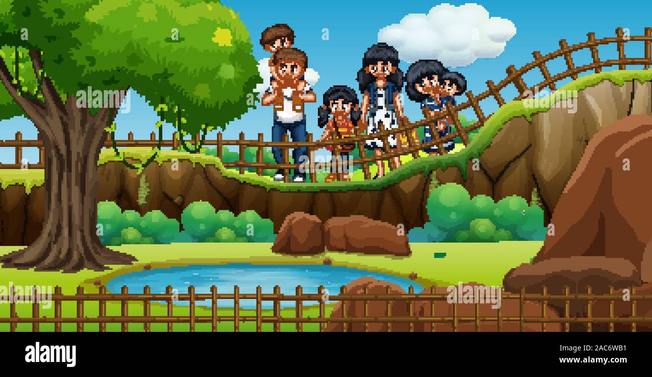 Scene with people at the park illustration Stock Vector Image & Art - Alamy