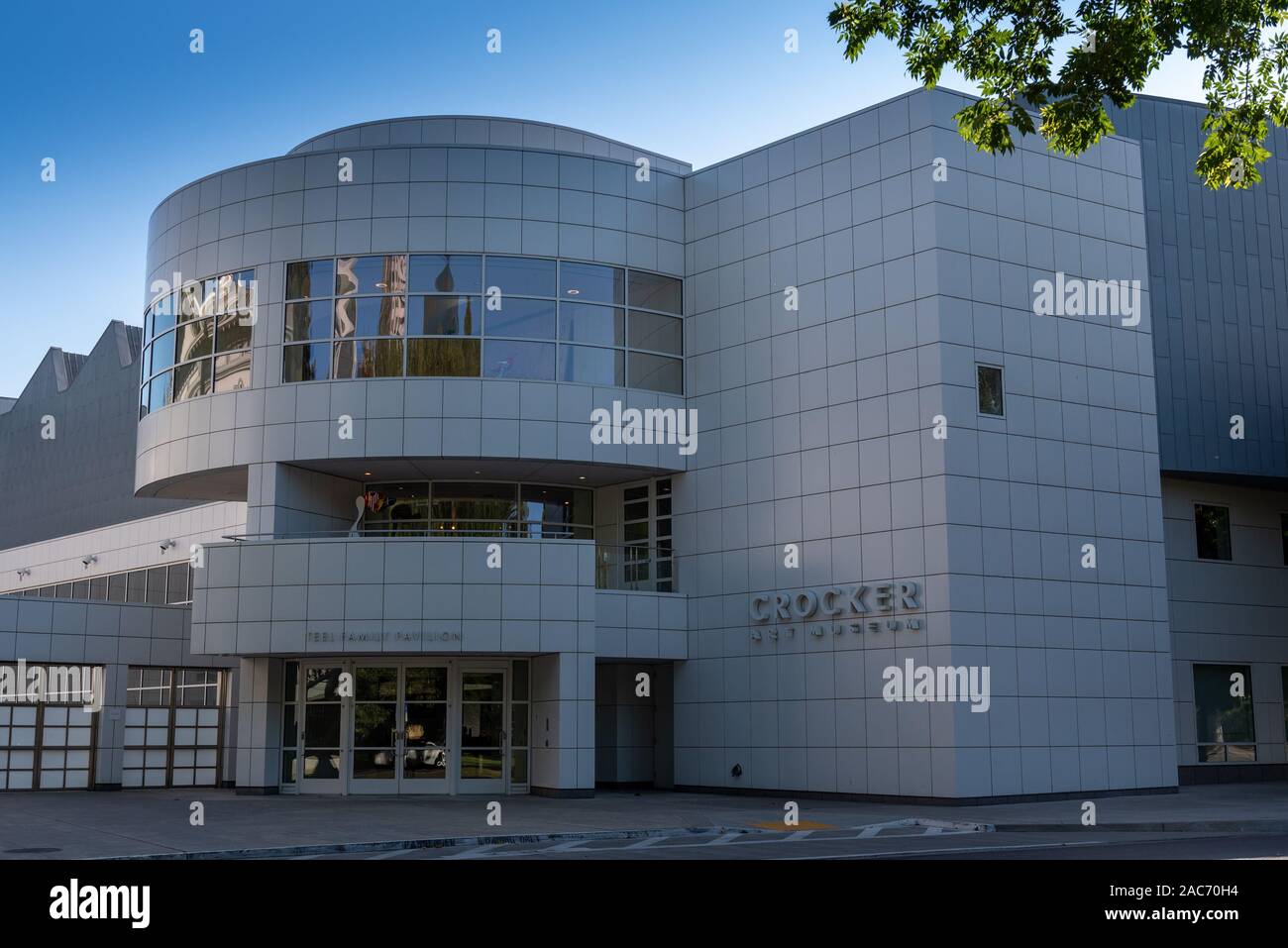Sacramento, CA, USA August 11, 2019. Front facade of the Corcker Art Museum , one of the few