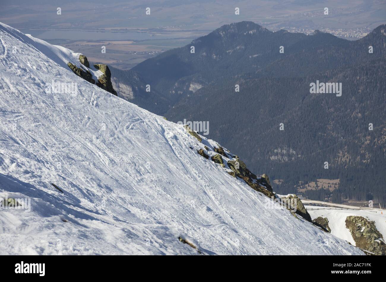 Ski areas on Chopok mountain, Liptovsky Mikulas, Low Tatras, Slovakia Stock Photo