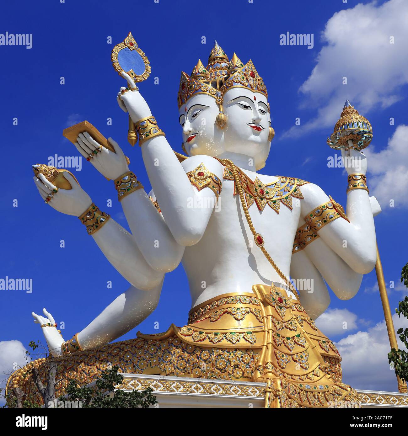 Buddha mit 4 Köpfe, Asien, Thailand, Chachoengsao City, Brahma Stock ...