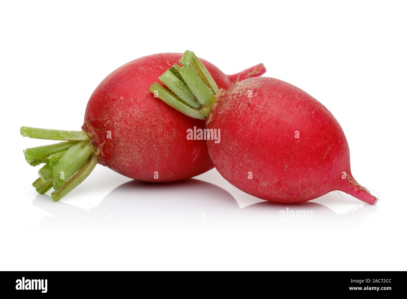 Whole red radish isolated on white background Stock Photo