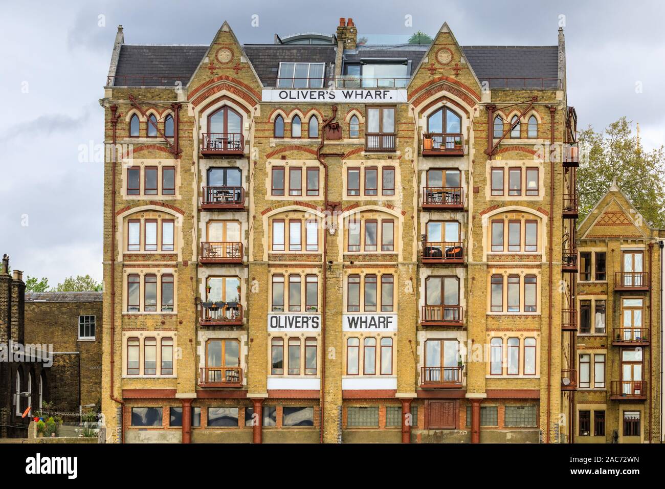 Olivers Wharf Converted Wharf Building Exterior On The River Thames In Whapping London Uk 4786