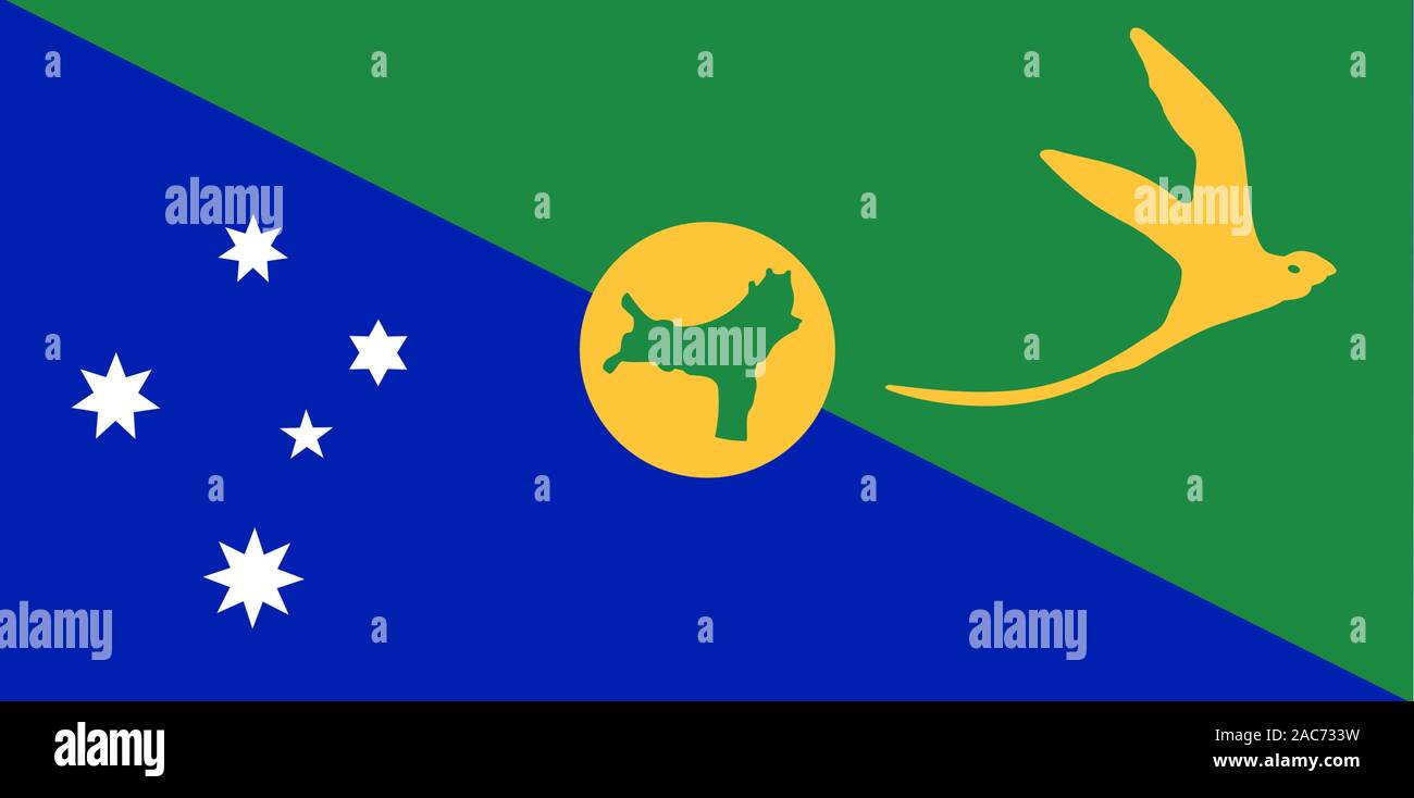 Nationalfahne, Flagge von der Weihnachtsinsel, Christmas Island, Australien Stock Photo