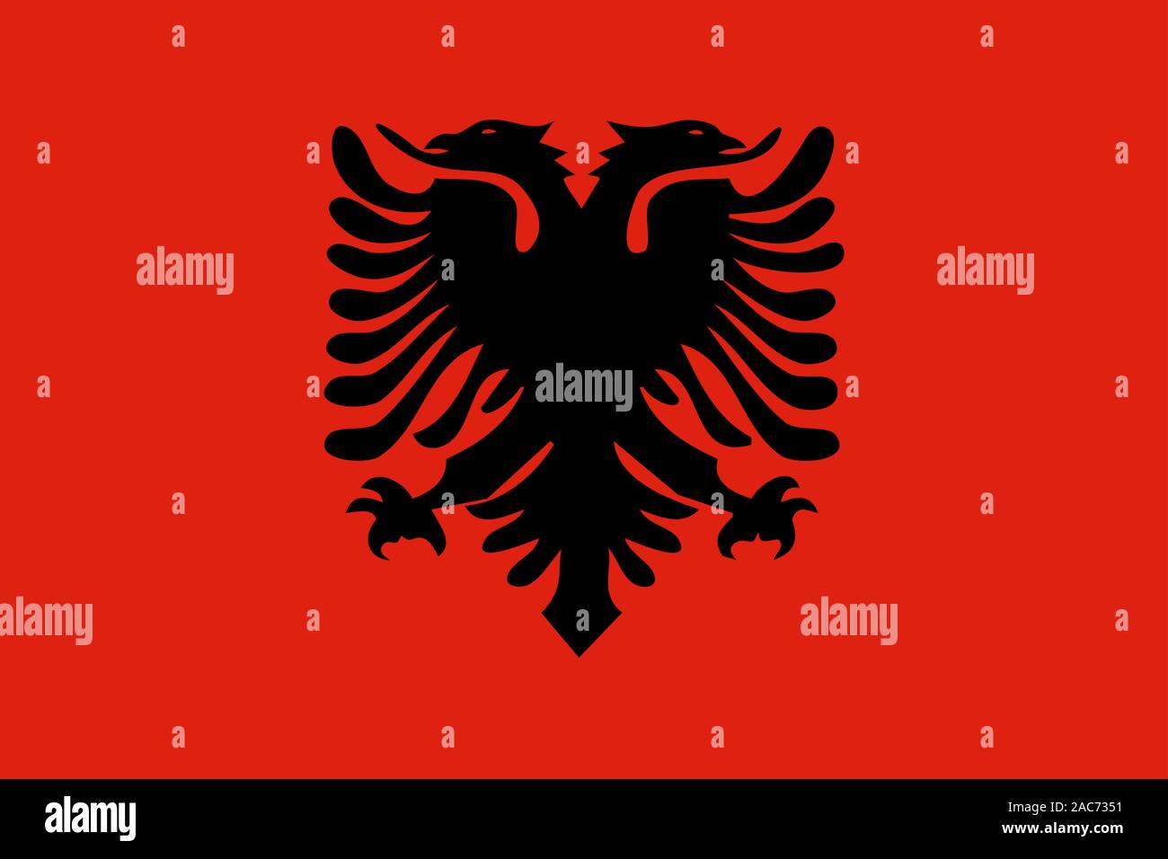Nationalfahne, Flagge von Albanien Stock Photo