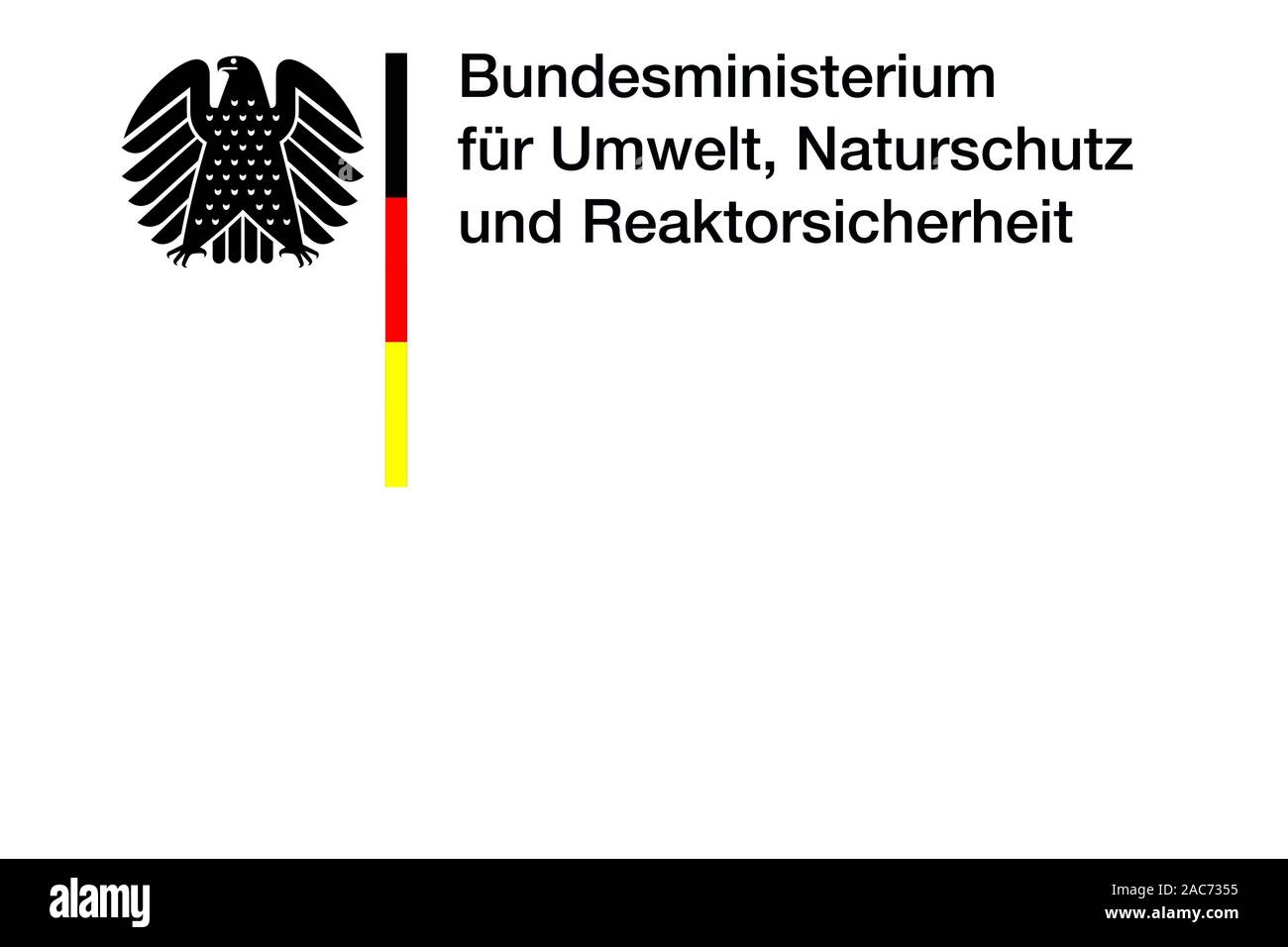 Schild vom Bundesministerium für Umwelt, Naturschutz und Reaktorsicherheit Stock Photo