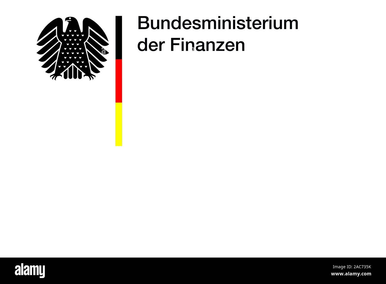 Schild vom Bundesministerium der Finanzen Stock Photo