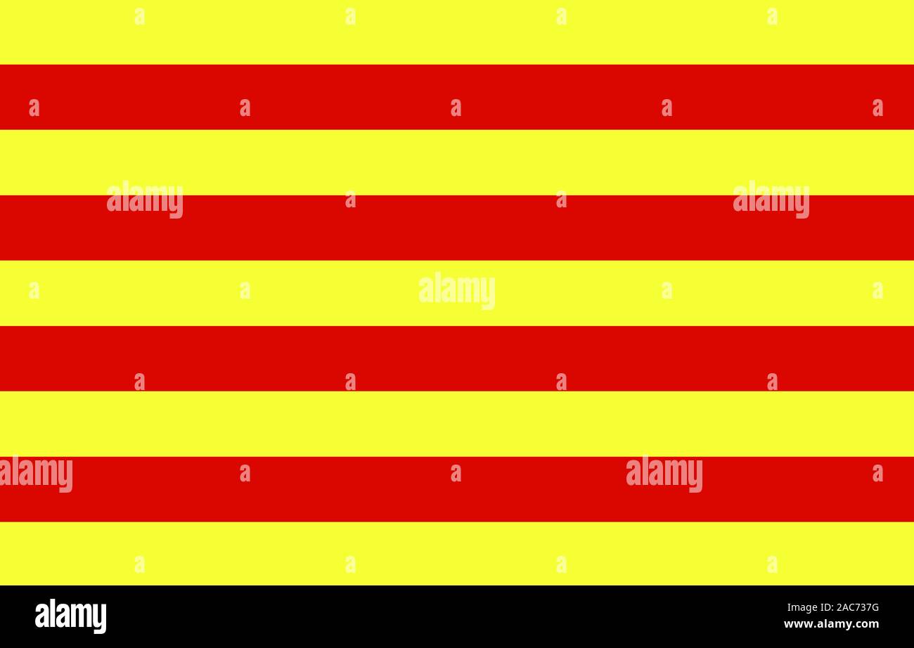 Nationalfahne, Flagge von Katalonien, Spanien, Europa Stock Photo