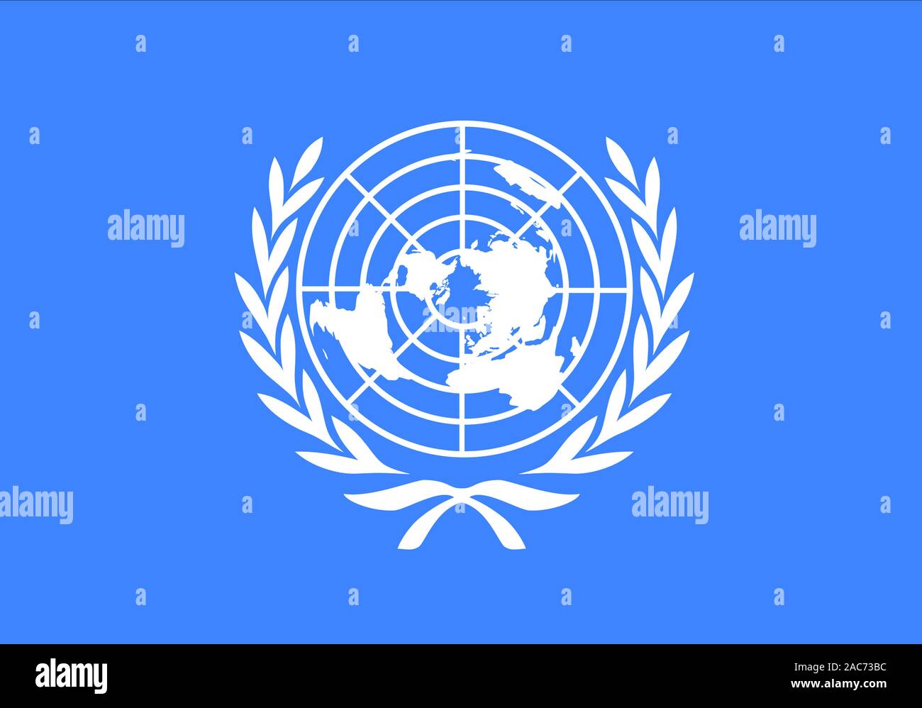 Nationalfahne, Flagge von Vereinte Nationen, UNO Stock Photo