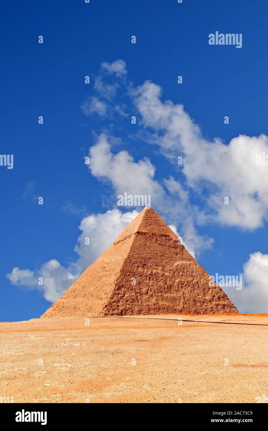 Pyramiden von Gizeh, Niltal, Ägypten Stock Photo