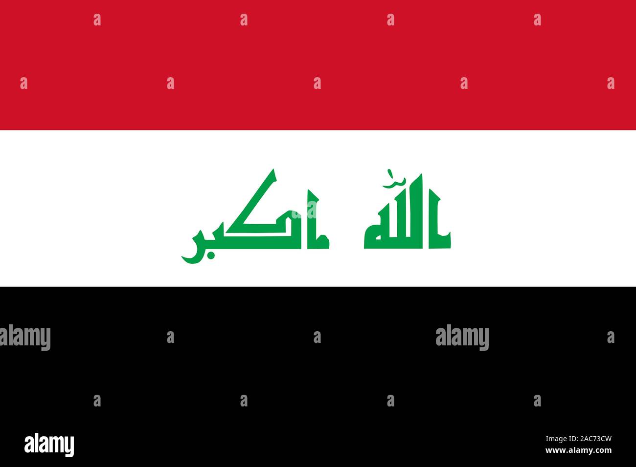 Nationalfahne, Flagge von Irak, Mittlerer Osten, Vorderasien Stock Photo