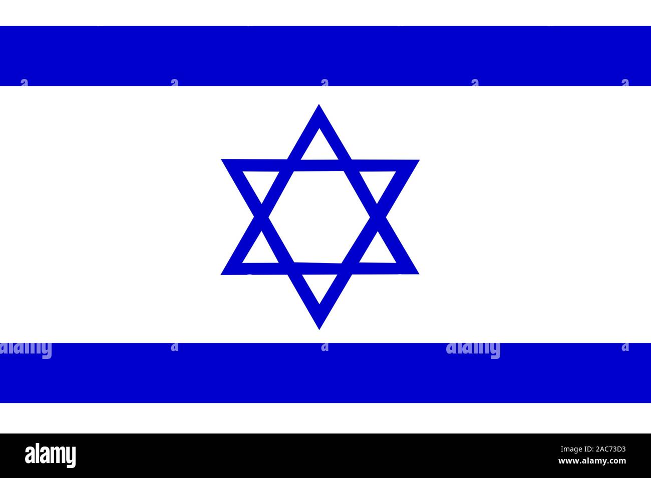 Nationalfahne, Flagge von Israel, Vorderasien, Stock Photo
