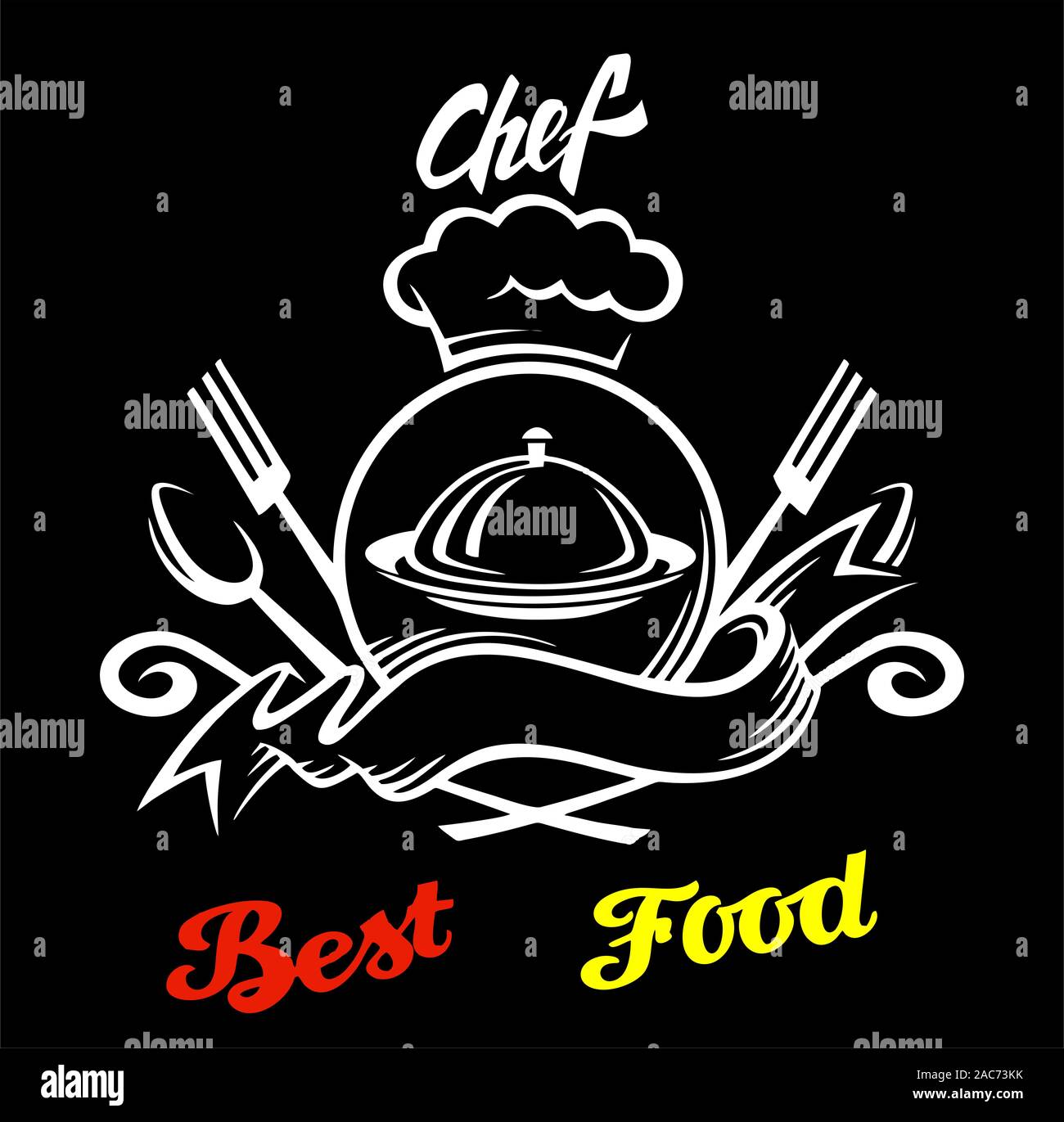 chef vector design coloured in hd Stock Photo - Alamy