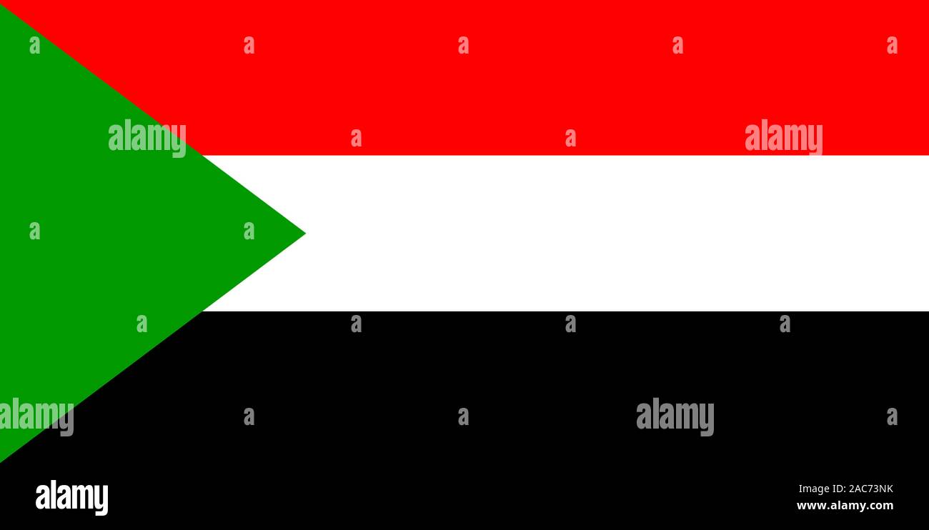 Nationalfahne, Flagge von Sudan, Afrika Stock Photo
