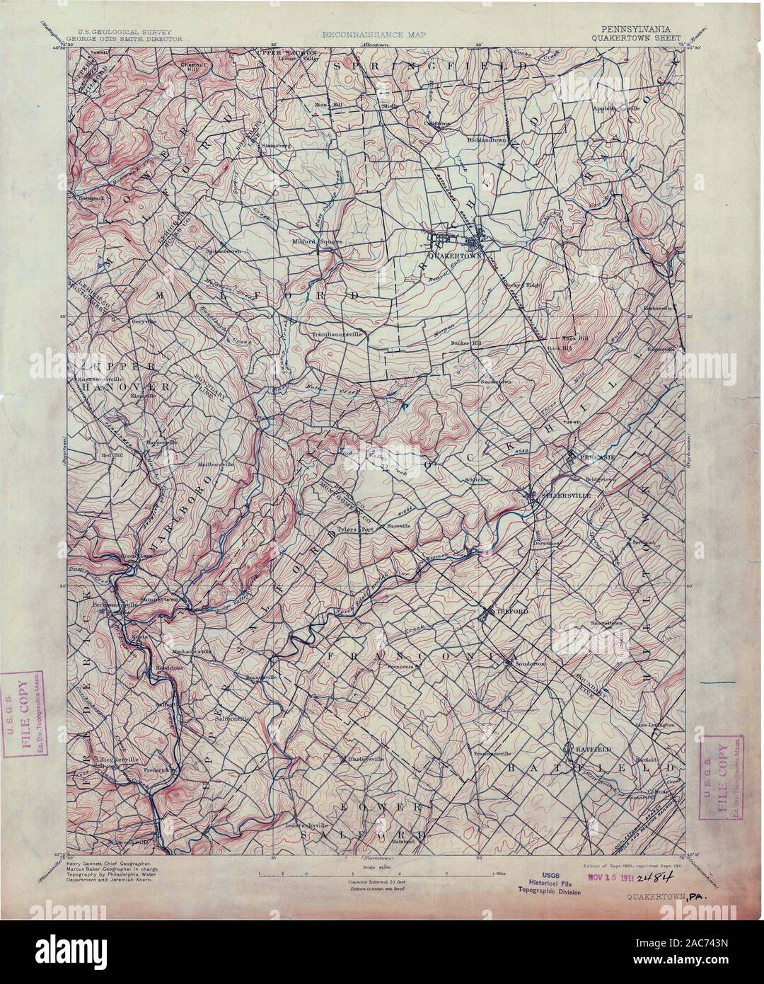 Map of quakertown hires stock photography and images Alamy