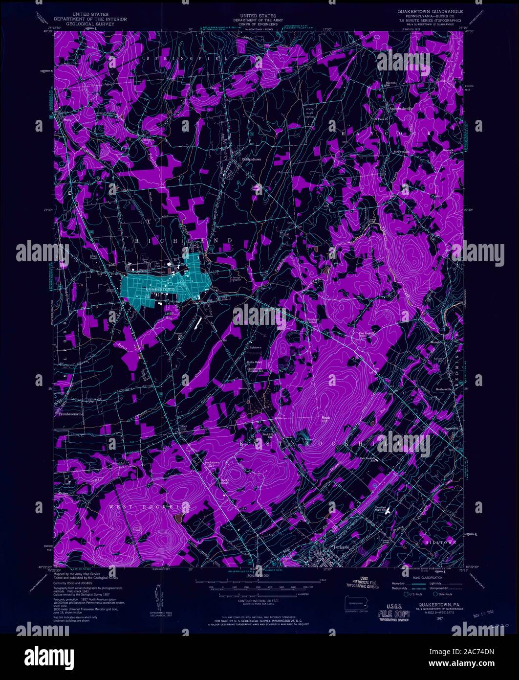 Quakertown pennsylvania map hires stock photography and images Alamy