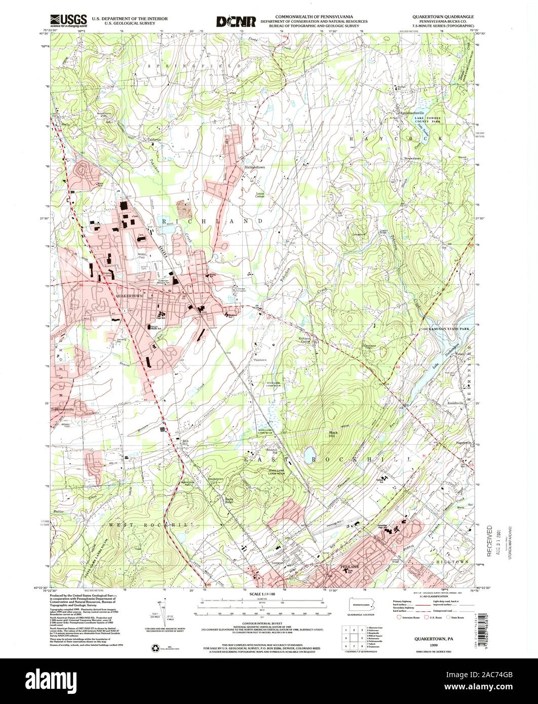 Quakertown pennsylvania map hires stock photography and images Alamy
