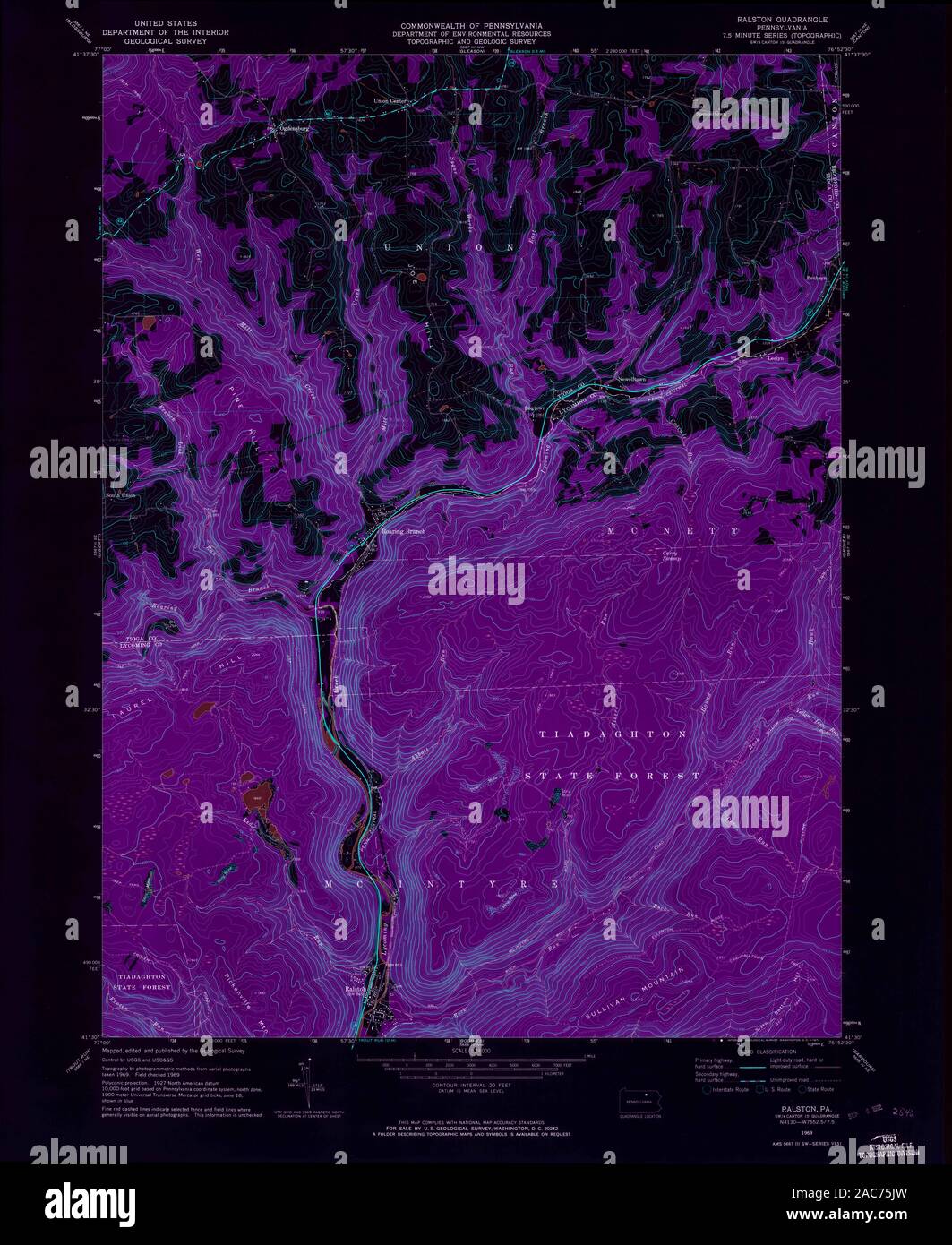 Map of ralston hires stock photography and images Alamy