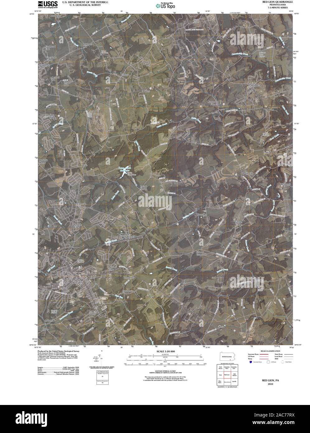 Map of red lion pennsylvania Cut Out Stock Images & Pictures Alamy