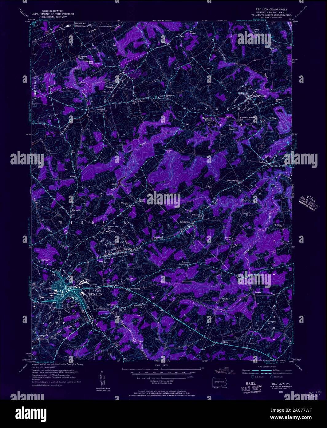 Map of red lion pennsylvania hires stock photography and images Alamy