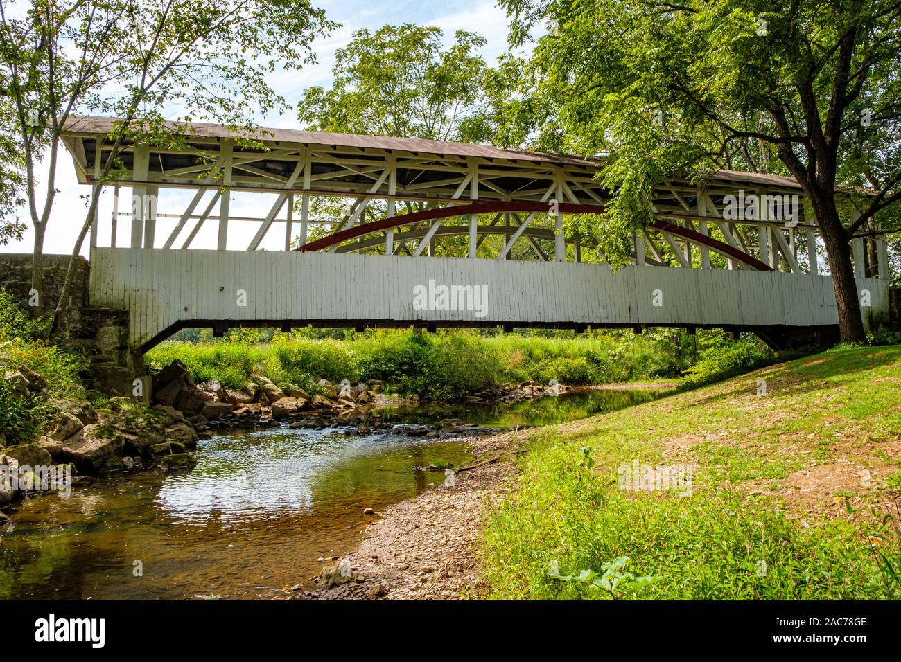 Dr Knisley Covered Bridge, Dunnings Creek Road, West St Clair Township