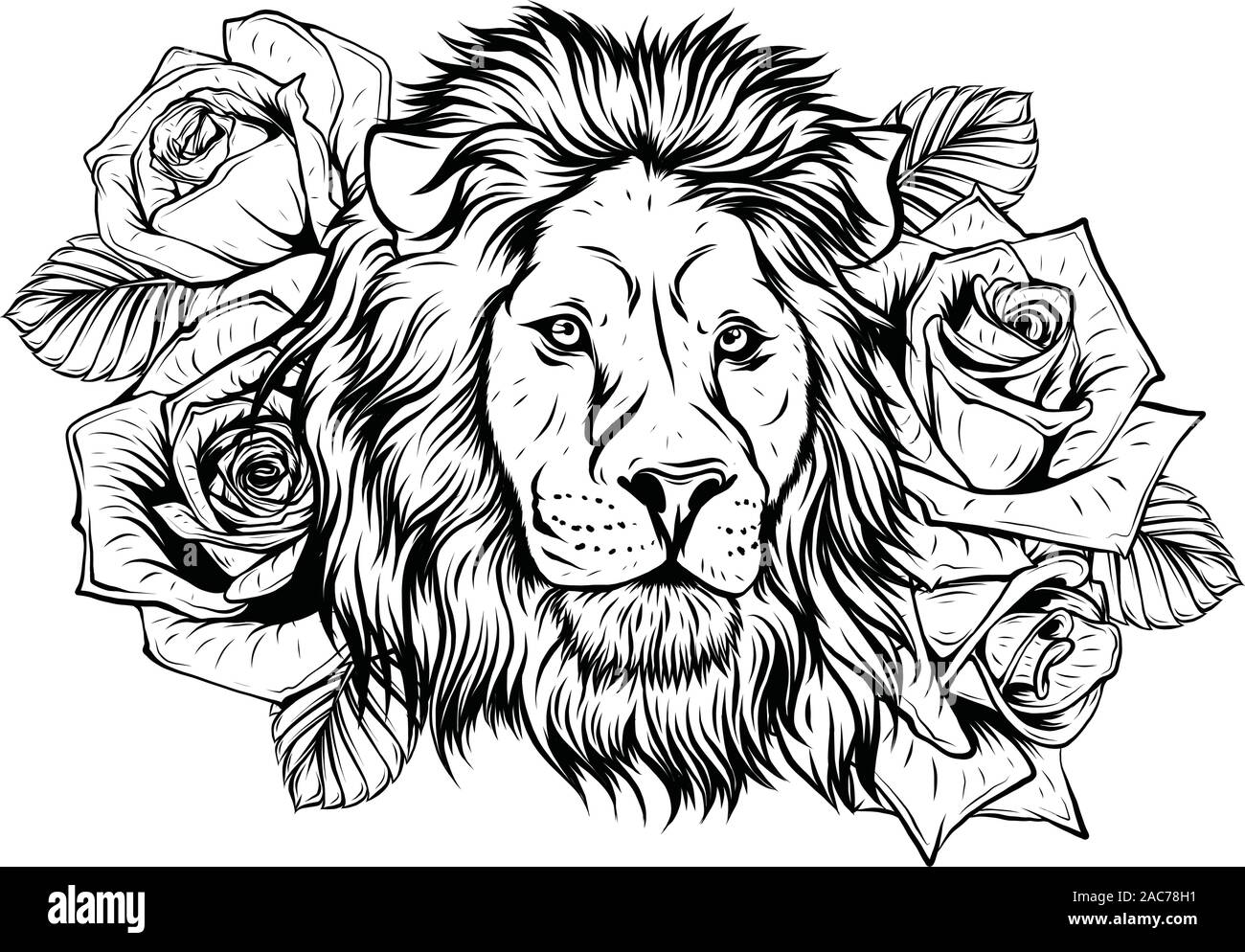 Lion Crown Tattoo Traditional